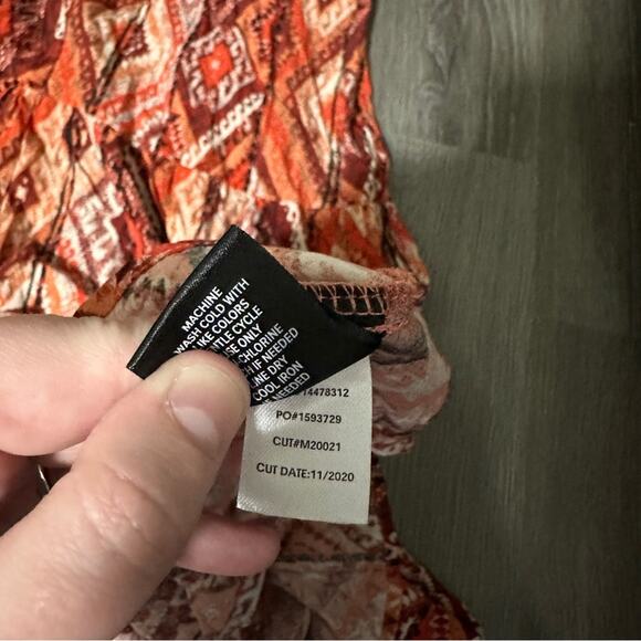 Torrid Maxi Studio Luxe Ponte Sleeveless Pink, Orange & Tan Geometric Dress 4X - Picture 9 of 13